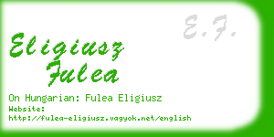 eligiusz fulea business card
